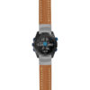 g.dmk2.st23 Main Tan & White StrapsCo Heavy Duty Mens Leather Watch Band Strap 20mm