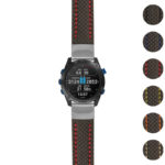 g.dmk2.st25 Gallery Black & Red StrapsCo Heavy Duty Carbon Fiber Watch Strap 20mm