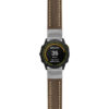 g.ed.st23 Main Brown & White StrapsCo Heavy Duty Mens Leather Watch Band Strap 20mm
