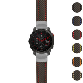 g.ep2.st25 Gallery Black & Red StrapsCo Heavy Duty Carbon Fiber Watch Strap 20mm