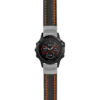 g.f5.st23 Main Black & Orange StrapsCo Heavy Duty Mens Leather Watch Band Strap 20mm