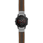 g.f5.st25 Main Black & Orange StrapsCo Heavy Duty Carbon Fiber Watch Strap 20mm
