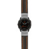 g.f6.st23 Main Black & Orange StrapsCo Heavy Duty Mens Leather Watch Band Strap 20mm
