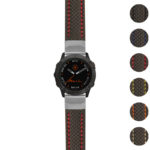 g.f6.st25 Gallery Black & Red StrapsCo Heavy Duty Carbon Fiber Watch Strap 20mm