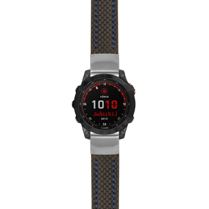 g.f7.st25 Main Black & Blue StrapsCo Heavy Duty Carbon Fiber Watch Strap 20mm
