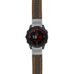 g.f7.st25 Main Black & Orange StrapsCo Heavy Duty Carbon Fiber Watch Strap 20mm