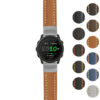 g.f745.st23 Gallery Tan & White StrapsCo Heavy Duty Mens Leather Watch Band Strap 20mm