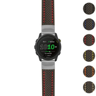 g.f745.st25 Gallery Black & Red StrapsCo Heavy Duty Carbon Fiber Watch Strap 20mm