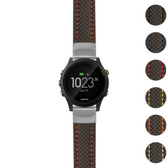 g.f935.st25 Gallery Black & Red StrapsCo Heavy Duty Carbon Fiber Watch Strap 20mm