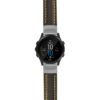 g.f945.st23 Main Black & Yellow StrapsCo Heavy Duty Mens Leather Watch Band Strap 20mm