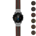 g.f945.st25 Gallery Black & Red StrapsCo Heavy Duty Carbon Fiber Watch Strap 20mm