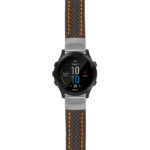 g.f945.st25 Main Black & Orange StrapsCo Heavy Duty Carbon Fiber Watch Strap 20mm
