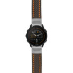 g.f955.st25 Main Black & Orange StrapsCo Heavy Duty Carbon Fiber Watch Strap 20mm