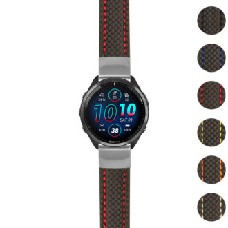 g.f965.st25 Gallery Black & Red StrapsCo Heavy Duty Carbon Fiber Watch Strap 20mm