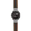g.i.st23 Main Black & Orange StrapsCo Heavy Duty Mens Leather Watch Band Strap 20mm
