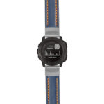 g.i.st23 Main Blue & Orange StrapsCo Heavy Duty Mens Leather Watch Band Strap 20mm