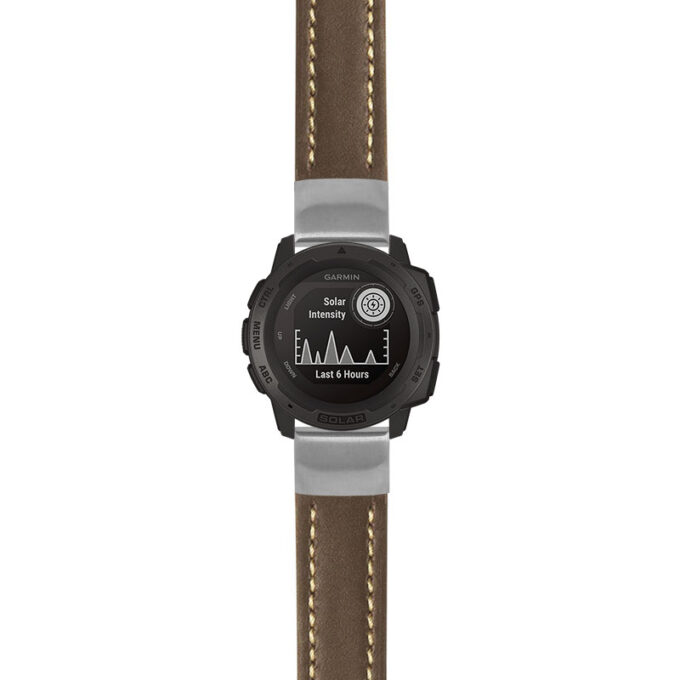 g.i.st23 Main Brown & White StrapsCo Heavy Duty Mens Leather Watch Band Strap 20mm