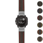 g.i.st25 Gallery Black & Red StrapsCo Heavy Duty Carbon Fiber Watch Strap 20mm