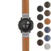 g.i2.st23 Gallery Tan & White StrapsCo Heavy Duty Mens Leather Watch Band Strap 20mm