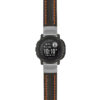 g.i2.st23 Main Black & Orange StrapsCo Heavy Duty Mens Leather Watch Band Strap 20mm
