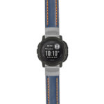 g.i2.st23 Main Blue & Orange StrapsCo Heavy Duty Mens Leather Watch Band Strap 20mm