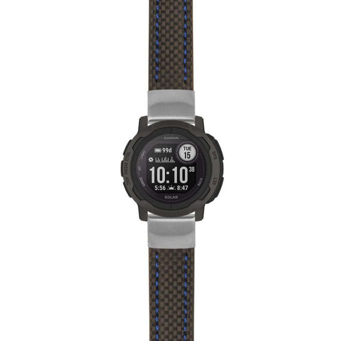 g.i2.st25 Main Black & Blue StrapsCo Heavy Duty Carbon Fiber Watch Strap 20mm