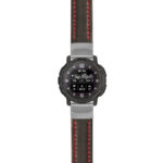 g.ix.st23 Main Black & Red StrapsCo Heavy Duty Mens Leather Watch Band Strap 20mm