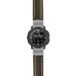 g.ix.st23 Main Black & Yellow StrapsCo Heavy Duty Mens Leather Watch Band Strap 20mm