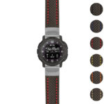 g.ix.st25 Gallery Black & Red StrapsCo Heavy Duty Carbon Fiber Watch Strap 20mm