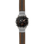 g.mrq2.st25 Main Black & Orange StrapsCo Heavy Duty Carbon Fiber Watch Strap 20mm