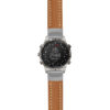 g.mrq.st23 Main Tan & White StrapsCo Heavy Duty Mens Leather Watch Band Strap 20mm