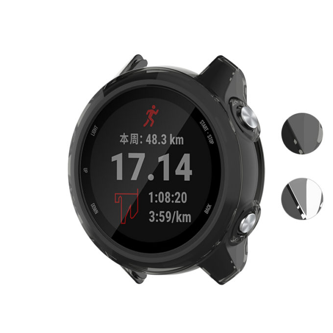 g.pc46.1 Gallery Black StrapsCo Case Protector For Garmin Forerunner 245