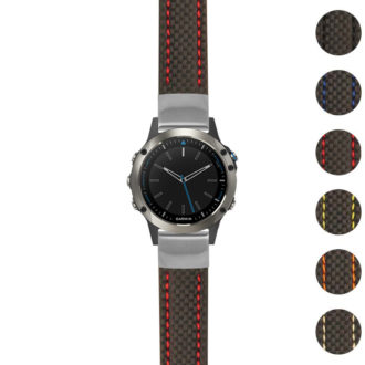 g.qtx5.st25 Gallery Black & Red StrapsCo Heavy Duty Carbon Fiber Watch Strap 20mm