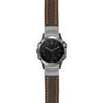 g.qtx5.st25 Main Black & Orange StrapsCo Heavy Duty Carbon Fiber Watch Strap 20mm