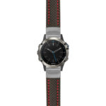 g.qtx5.st25 Main Black & Red StrapsCo Heavy Duty Carbon Fiber Watch Strap 20mm