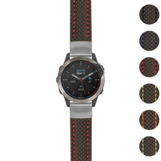 g.qtx6.st25 Gallery Black & Red StrapsCo Heavy Duty Carbon Fiber Watch Strap 20mm