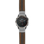 g.qtx6.st25 Main Black & Orange StrapsCo Heavy Duty Carbon Fiber Watch Strap 20mm