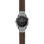 g.qtx6.st25 Main Black & Red StrapsCo Heavy Duty Carbon Fiber Watch Strap 20mm