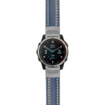 g.qtx7.st23 Main Blue & White StrapsCo Heavy Duty Mens Leather Watch Band Strap 20mm
