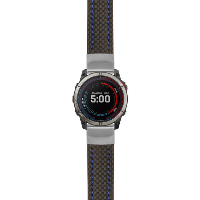 g.qtx7x.st25 Main Black & Blue StrapsCo Heavy Duty Carbon Fiber Watch Strap 22mm