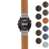 g.t7.st23 Gallery Tan & White StrapsCo Heavy Duty Mens Leather Watch Band Strap 22mm
