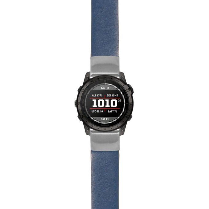 g.t7.st24 Main Blue StrapsCo Heavy Duty Leather Watch Band Strap 22mm