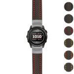 g.t7.st25 Gallery Black & Red StrapsCo Heavy Duty Carbon Fiber Watch Strap 22mm