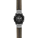 g.tbv.st23 Main Black & White StrapsCo Heavy Duty Mens Leather Watch Band Strap 22mm