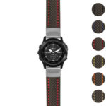 g.tbv.st25 Gallery Black & Red StrapsCo Heavy Duty Carbon Fiber Watch Strap 22mm
