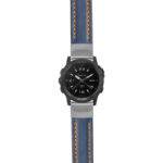 g.tch.st23 Main Blue & Orange StrapsCo Heavy Duty Mens Leather Watch Band Strap 22mm