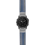 g.tch.st23 Main Blue & White StrapsCo Heavy Duty Mens Leather Watch Band Strap 22mm