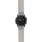 g.tch.st23 Main Grey & White StrapsCo Heavy Duty Mens Leather Watch Band Strap 22mm