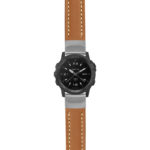 g.tch.st23 Main Tan & White StrapsCo Heavy Duty Mens Leather Watch Band Strap 22mm