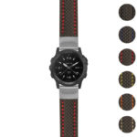 g.tch.st25 Gallery Black & Red StrapsCo Heavy Duty Carbon Fiber Watch Strap 22mm